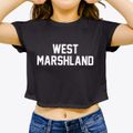 West Marshland Wisconsin Classic Block Women's Crop Top additional view 3