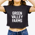 Green Valley Farms Texas Classic Block Women's Crop Top additional view 3