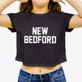 New Bedford Massachusetts Classic Block Women's Crop Top additional view 3