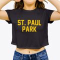 St. Paul Park Minnesota Classic Block Women's Crop Top additional view 3