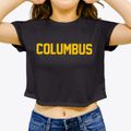 Columbus Minnesota Classic Block Women's Crop Top additional view 3