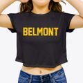 Belmont Massachusetts Classic Block Women's Crop Top additional view 3