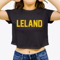 Leland Illinois Classic Block Women's Crop Top additional view 3