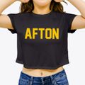 Afton Iowa Classic Block Women's Crop Top additional view 3