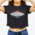 Emerald Lake Hills California Diamond Star Women's Crop Top additional view 3