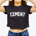 Cement Oklahoma Classic Curve Women's Crop Top additional view 3