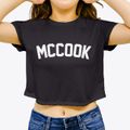 Mccook Illinois Classic Curve Women's Crop Top additional product view 3