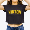 Vinton Iowa Classic Curve Women's Crop Top additional view 3