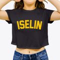 Iselin New Jersey Classic Curve Women's Crop Top additional view 3