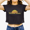 Waimanalo Beach Hawaii Sublime Sunset Women's Crop Top additional view 3