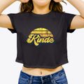 Kinde Michigan Sublime Sunset Women's Crop Top additional product view 3