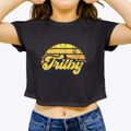 Trilby Florida Sublime Sunset Women's Crop Top additional view 3