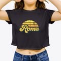 Rome Ohio Sublime Sunset Women's Crop Top additional product view 3