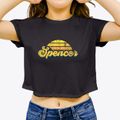 Spencer Iowa Sublime Sunset Women's Crop Top additional view 3