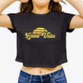 Lake Villa Illinois Sublime Sunset Women's Crop Top additional view 3