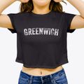 Greenwich Connecticut Timeless Retro Women's Crop Top additional view 3
