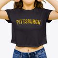 Pittsburgh Pennsylvania Timeless Retro Women's Crop Top additional view 3
