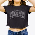 Allegan Michigan Trendy Block Women's Crop Top additional view 3