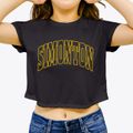 Simonton Texas Trendy Block Women's Crop Top additional view 3