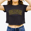 Walton Nebraska Trendy Block Women's Crop Top additional view 3