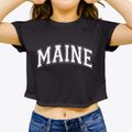 Maine Wisconsin Varsity Women's Crop Top additional view 3