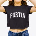Portia Arkansas Varsity Women's Crop Top additional view 3