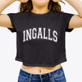 Ingalls Kansas Varsity Women's Crop Top additional view 3