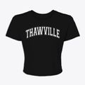 Thawville Illinois Varsity Women's Crop Top additional view 1