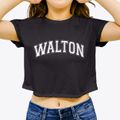 Walton Kansas Varsity Women's Crop Top additional view 3