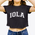 Iola Pennsylvania Varsity Women's Crop Top additional view 3