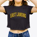 East Lansing Michigan Varsity Women's Crop Top additional view 3