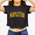 Mapleton Maine Varsity Women's Crop Top additional product view 3