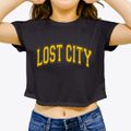 Lost City Oklahoma Varsity Women's Crop Top additional view 3