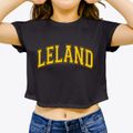Leland Illinois Varsity Women's Crop Top additional view 3