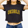 Okoboji Iowa Varsity Women's Crop Top additional view 3