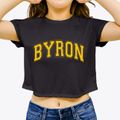 Byron Michigan Varsity Women's Crop Top additional view 3