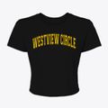 Westview Circle Wyoming Varsity Women's Crop Top additional view 1