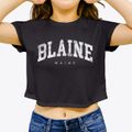 Blaine Maine Urban Vibe Women's Crop Top additional view 3