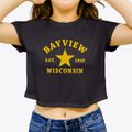 Bayview Wisconsin Star Women's Crop Top additional view 3