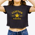Clifton Virginia Star Women's Crop Top additional view 3