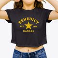Benedict Kansas Star Women's Crop Top additional view 3