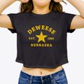 Deweese Nebraska Star Women's Crop Top additional view 3