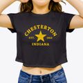Chesterton Indiana Star Women's Crop Top additional view 3