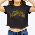 Lansing Illinois Inline Women's Crop Top additional product view 3