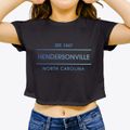 Hendersonville North Carolina Horizon Women's Crop Top additional view 3