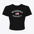Wethersfield Massachusetts Patriot Women's Crop Top additional product view 1