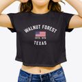 Walnut Forest Texas Patriot Women's Crop Top additional view 3