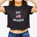 Day Arkansas Patriot Women's Crop Top additional view 3