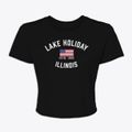 Lake Holiday Illinois Patriot Women's Crop Top additional view 1