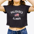 Palisades Illinois Patriot Women's Crop Top additional view 3